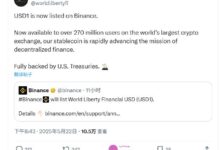 官宣!Binance上线USD1,WLFI开启合规时代的DeFi新图景-WLFI中文网