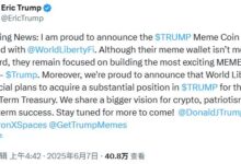 Eric Trump官宣:$TRUMP与WLFI联手,这场爱国主义+加密金融的大戏,刚开幕-WLFI中文网