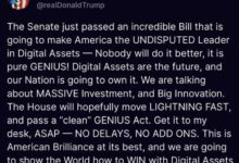 一旦《GENIUS法案》颁布,#USD1将面向全球机构投资者发行-WLFI中文网