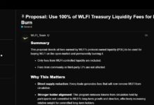 WLFI官方提案:使用 100% 的 WLFI 国库流动性费用进行回购和销毁-WLFI中文网